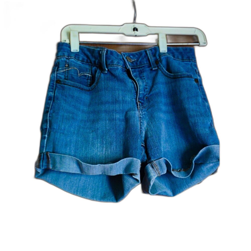 Faded Glory High Rise Boho Festival Denim Jean Shorts Size 4
